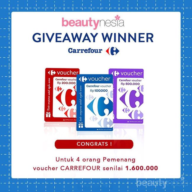 [GIVEAWAY ALERT] 4 Pemenang Giveaway Beautynesia Giveaway