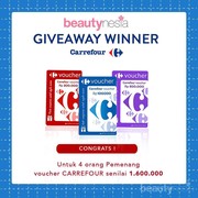 [GIVEAWAY ALERT] 4 Pemenang Giveaway Beautynesia Giveaway Carrefour Shopping Voucher! Intip Disini Ya Ladies!