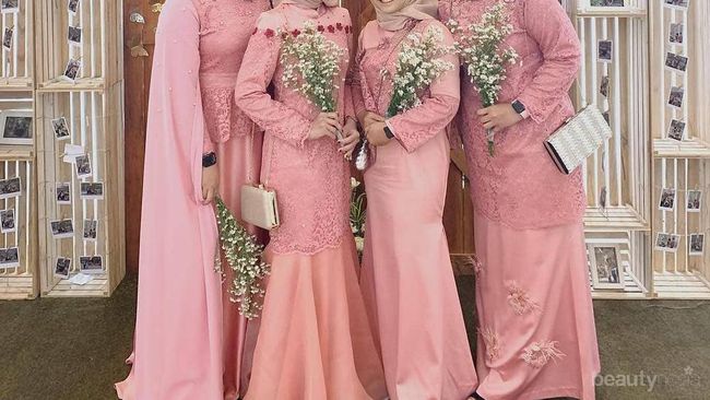 Tampil Lebih Fresh Dengan Kebaya Muslim Modern Dress Warna Peach Cocok Buat Kondangan Lamaran