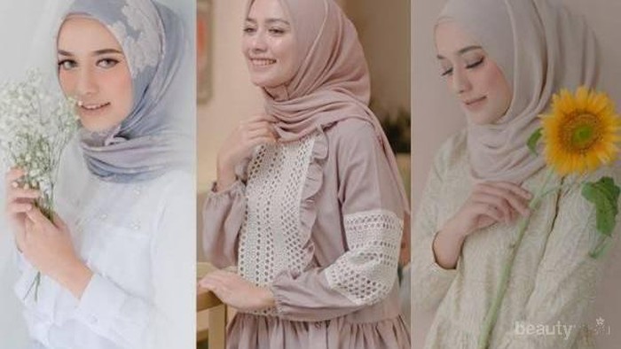 Hijabers, Ganti Kebaya Kamu dengan Paduan Tunik Untuk Kondangan ala Mega Iskanti