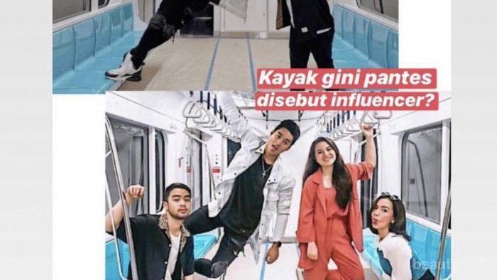 [FORUM] waduh, 2 selebgram ini foto sambil injak kursi MRT?