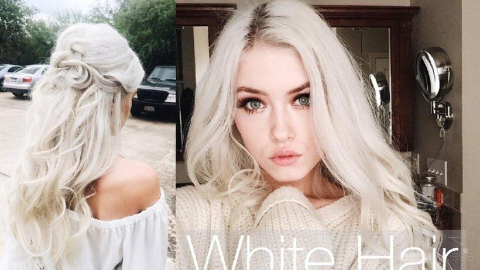 Berani Tampil dengan Cat Rambut Warna Putih? 4 Model Hairstyle Ini