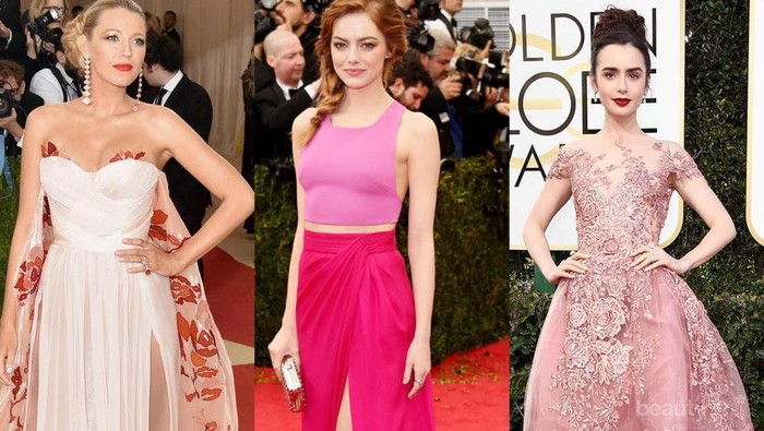 5 Selebriti Ini Berhasil Tampil Memukau dengan Gaun Red Carpet Warna Pink