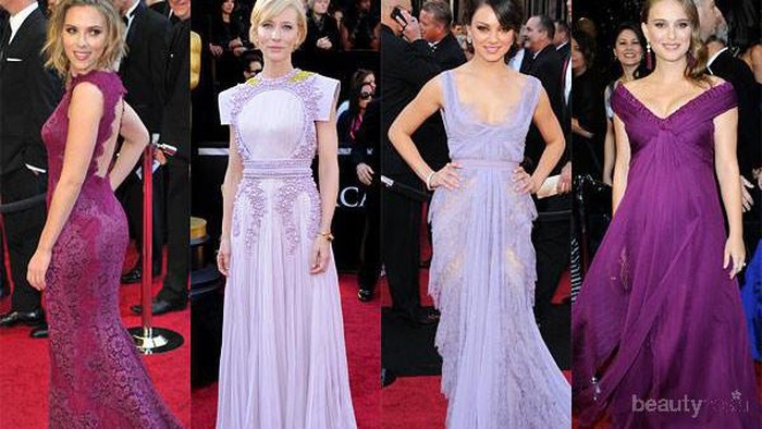 4 Inspirasi Gaun Ungu Ala Selebriti yang Membuatmu Tampil Memikat