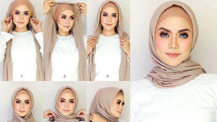 Cuma Butuh 2 Menit! Tutorial Hijab Modern Tanpa Jarum yang Praktis Banget!