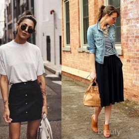 Stylish Tanpa Ribet, Ini Gaya dengan Rok Hitam untuk Penampilan Kasual Sehari-hari!
