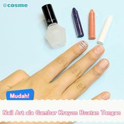 Mudah! Nail Art ala Gambar Krayon Buatan Tangan