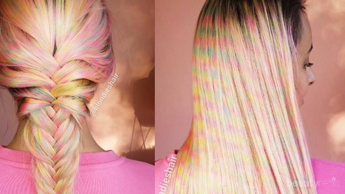Confetti Hair Style, Tren Rambut Seru Penuh Warna di Tahun 2017