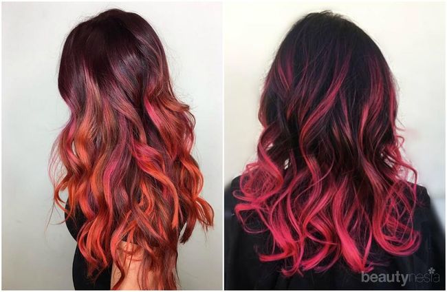  Kombinasi  Warna  Seru untuk Inspirasi Cat Rambut  Merah Ombre