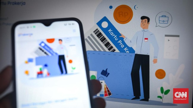 Pemerintah luncurkan situs resmi Kartu Prakerja, Jakarta, Jumat, 20 Maret 2020. CNNIndonesia/Safir Makki