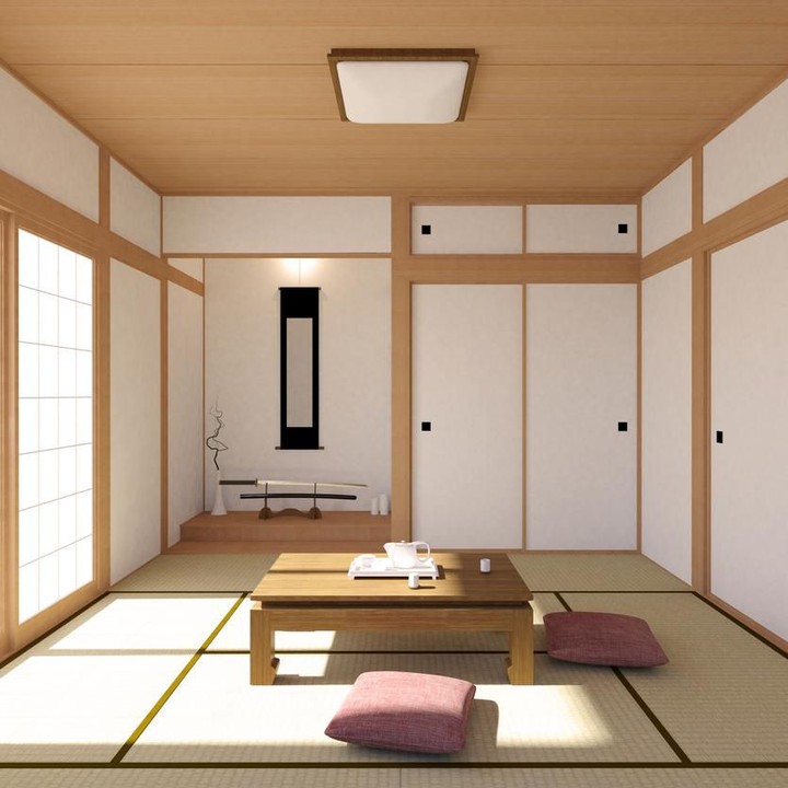Pintu geser dengan desain layar putih khas Jepang sering kita jumpai. Pintu ini dikenal sebagai 'Shoji', berfungsi untuk membiarkan cahaya alami masuk ke dalam rumah. (Foto: iStock)