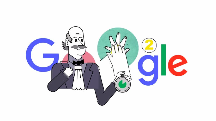 Kampanyekan Cuci Tangan, Google Doodle Tampilkan Dr Ignaz Semmelweis Google Doodle tampilkan dodok Ignaz Semmelweis hari ini.