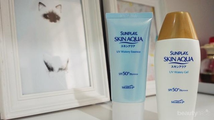 Ini Dia Review Skin Aqua Sunplay UV Watery Essence dan UV Watery Gel, Mau Coba?