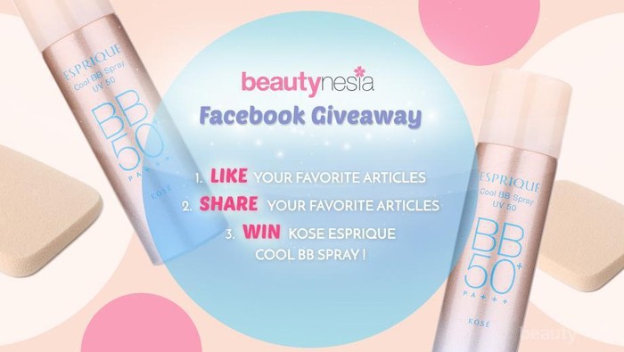 JOIN BEAUTYNESIA FACEBOOK GIVEAWAY & WIN KOSE ESPRIQUE COOL BB SPRAY!