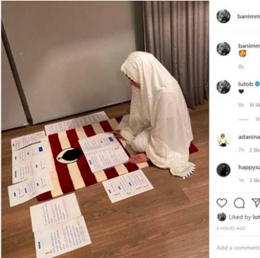 Suami Posting Foto Lulu Tobing Belajar Salat