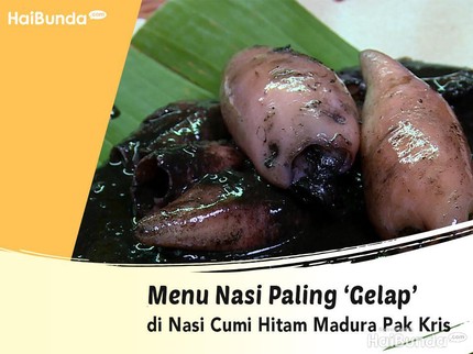 Menu Nasi Paling 'Gelap' di Nasi Cumi Hitam Madura Pak Kris