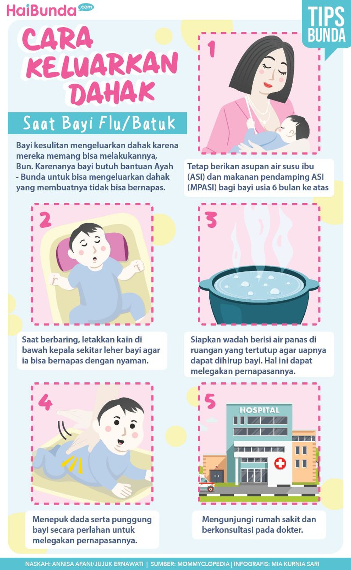 Bayi kesulitan mengeluarkan dahak karena mereka memang belum bisa melakukannya, Bun. Ada cara mudah bantu bayi mengeluarkan dahaknya agar tidak ganggu tidurnya.