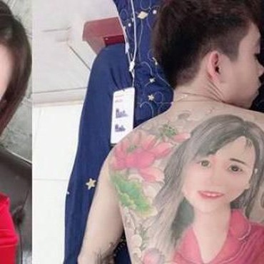 Bucin Akut, Cowok Ini Tato Penuh Punggungnya dengan Wajah Pacar