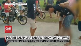 VIDEO: Pelaku Balap Liar Tabrak Penonton, 2 Tewas