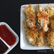 Ayam Goreng Lapis Mie, Cemilan Sehat Buat Sore Hari