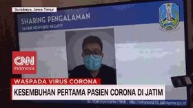 VIDEO: Kesembuhan Pertama Pasien Corona di Jatim