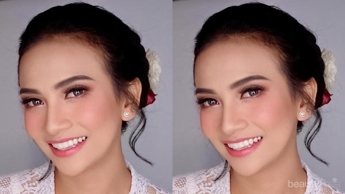 Kebaya Putih dan Makeup Sederhana Vanessa Angel di Hari Pernikahan