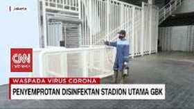 VIDEO: Penyemprotan Disinfektan Stadion Utama GBK