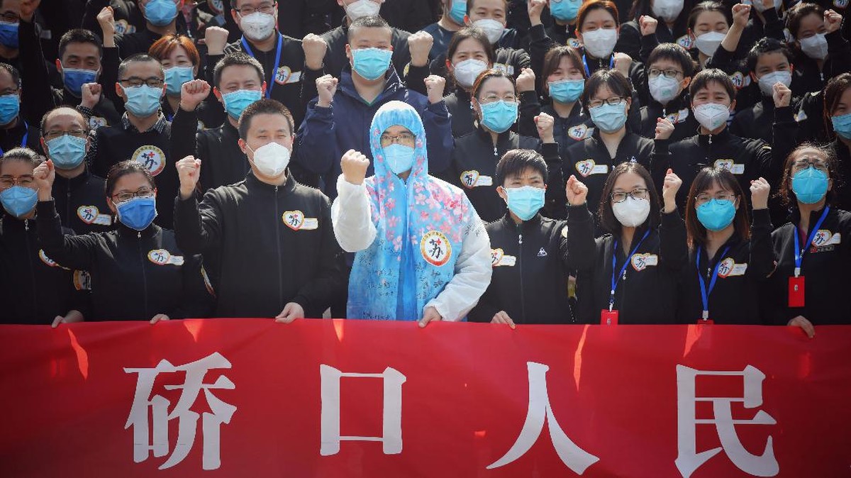 FOTO: Para Pahlawan Medis China Usai Melawan Corona di Wuhan