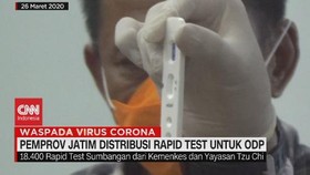 VIDEO: Pemprov Jatim Distribusi Rapid Test Untuk ODP