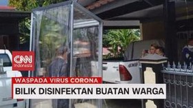 VIDEO: Bilik Desinfektan Buatan Warga