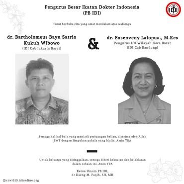 Kabar Duka, IDI Umumkan 2 Dokter Meninggal Dunia karena Corona