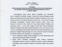 Disdik Cimahi Perpanjang Masa Belajar di Rumah hingga 14 April