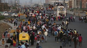 Mudik Massal di India Akibat Lockdown Telan Korban Jiwa