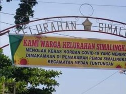 Heboh Spanduk Tolak Jenazah Korban Corona di Medan