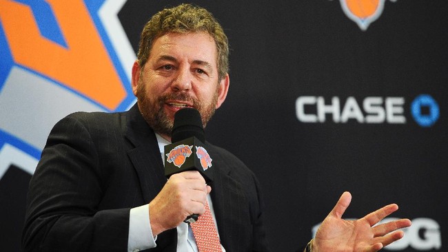 (FILES) In this file photo taken on March 17, 2014 James Dolan, Executive Chairman of Madison Square Garden, answers questions during the press conference to introduce Phil Jackson as President of the New York Knicks at Madison Square Garden on March 18, 2014 in New York City. - American business tycoon and New York Knicks owner James Dolan has been diagnosed with COVID-19, becoming the first US major sports owner to test positive for the virus, the Knicks announced March 28, 2020, night.
The 64-year-old Dolan, who also owns the National Hockey League's New York Rangers, is self isolating after experiencing 