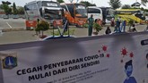 FOTO: Rencana Pelarangan Operasi Bus AKAP di Jakarta Batal Pemprov DKI Jakarta sempat berencana melarang operasional bus AKAP keluar dan masuk wilayah ibu kota demi cegah Covid-19, tapi Kemenhub membatalkannya.