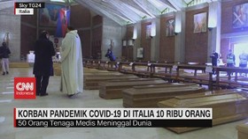 VIDEO: Korban Pandemik Covid-19 di Italia 10 Ribu Orang