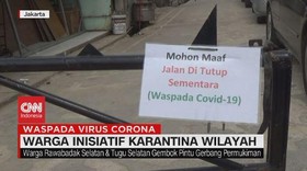 VIDEO: Warga di Jakarta Inisiatif Karantina Wilayah