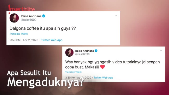 Viral kopi Dalgona, Raisa: apa sih itu