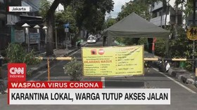 VIDEO: Karantina Lokal, Warga Tutup Akses Jalan