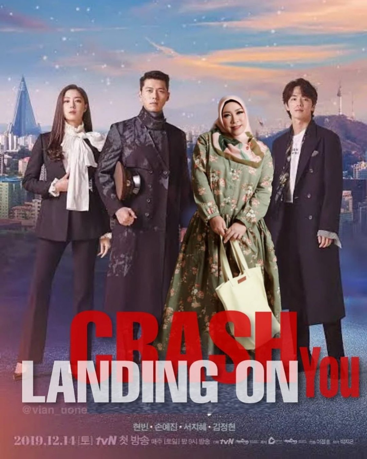 Melly Goeslaw dan Tata Janeeta membuat heboh warganet karena berbalasan foto editan dengan aktor tampan Korea&comma; Hyun Bin&comma;