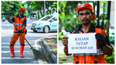 FOTO : Mereka yang Tetap Mengabdi di Tengah Pandemi Ketika semua orang dipaksa untuk tetap berada di rumah, sejumlah pihak tetap mengabdi dan bekerja di luar rumah demi melawan pandemi Covid-19.