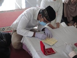 Perenang Nasional Menikah di Tengah Wabah Corona, Resepsi Ditunda