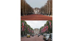 FOTO: Denyut Kehidupan London Sebelum dan Saat Lockdown