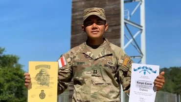 Kapten Teddy Indra, Satu-satunya Tentara Asing yang Lulus Sekolah Militer AS