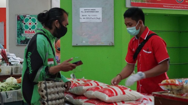 Kementan yang akan menanggung biaya distribusi bahan pangan yang dipesan di Pasar Mitra Tani/TTIC melalui aplikasi Gojek.
