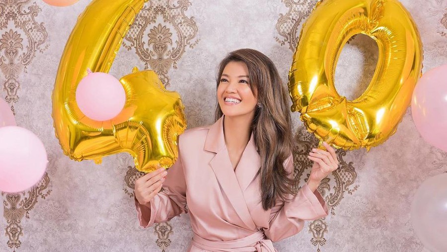 Perasan Farah Quinn di ulang tahunnya yang ke-40.