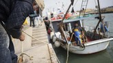 FOTO: Geliat Nelayan Italia di Tengah Tekanan Pandemi Corona Nelayan di Italia masih melaut mencari ikan meski virus corona telah menekan permintaan atas hasil tangkapan mereka.