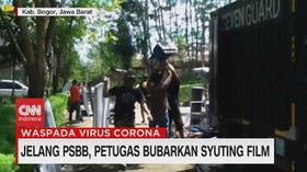VIDEO: Jelang PSBB, Petugas Bubarkan Syuting Film