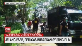 VIDEO: Jelang PSBB, Petugas Bubarkan Syuting Film